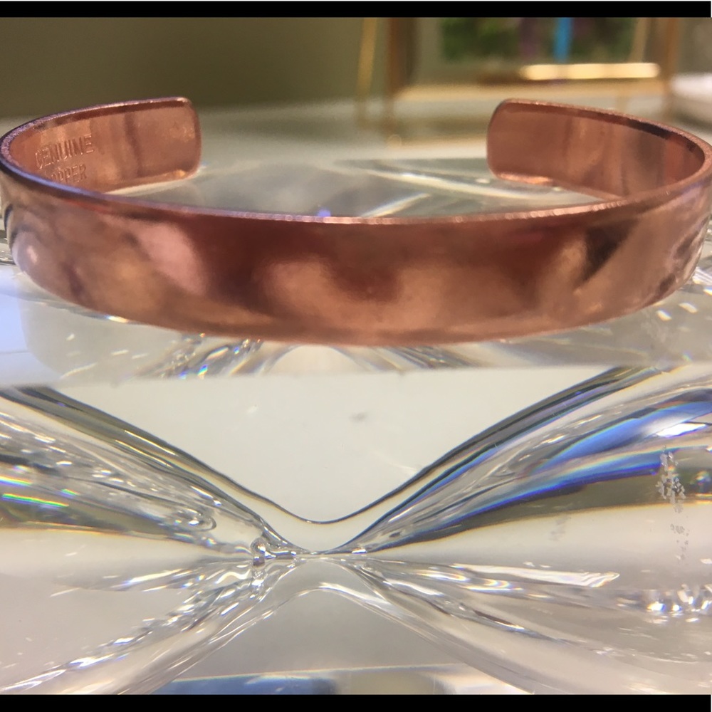 Burkindy Genuine Copper Thin Cuff Bracelet
